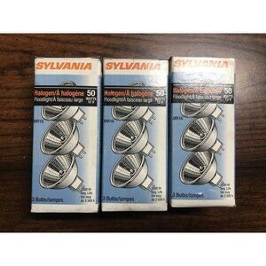 NEW 3 Pack Sylvania MR16 50w Halogen 12v Floodlight
